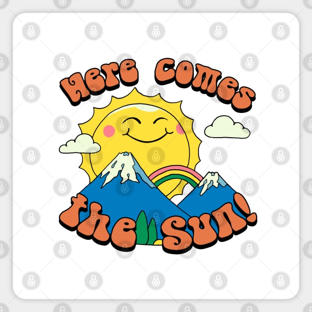 Here Comes the Sun Magnet by Vincent Trinidad Art